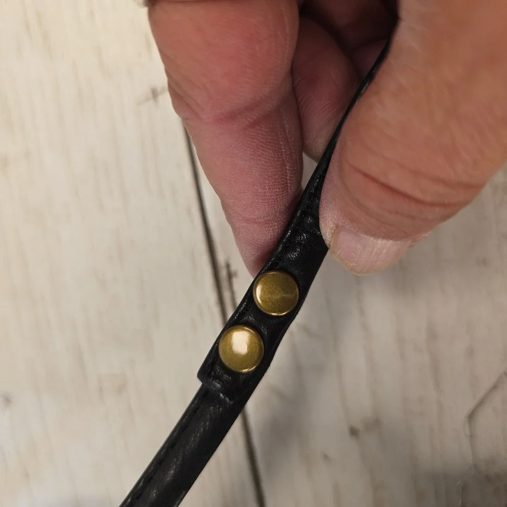 Fossil black leather